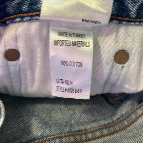 AGOLDE Jean Short PARKER VINTAGE CUT OFF High Rise Raw Hem Sz 27 - Picture 10 of 14